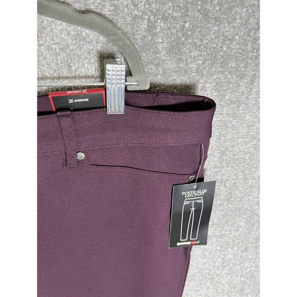 Avenue Ponte‎ Slim Leg Pants Womens Size 26 Average Stretch Purple NWT - Picture 8 of 13